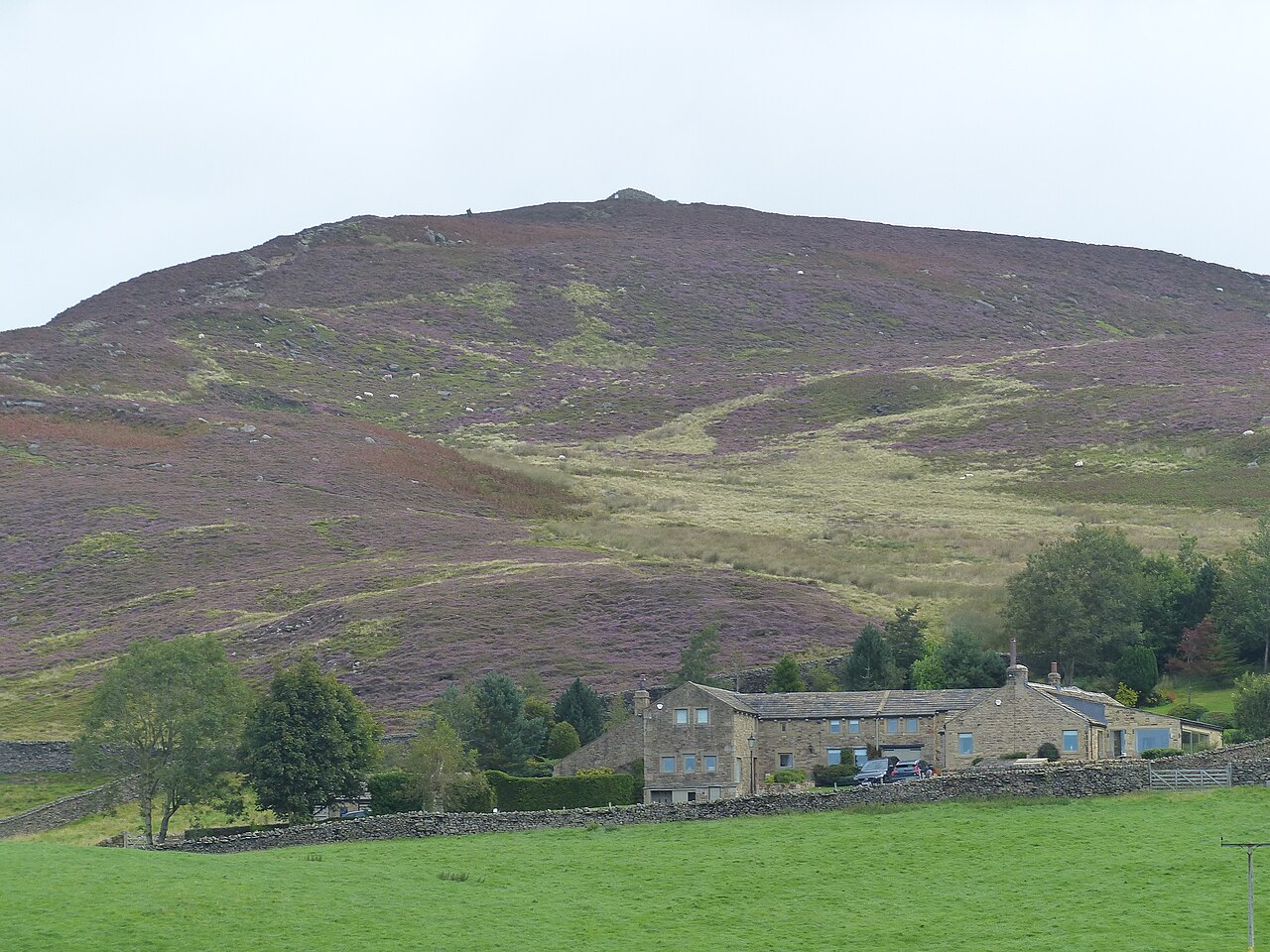 Beamsley Beacon rising above the moor near Addingham