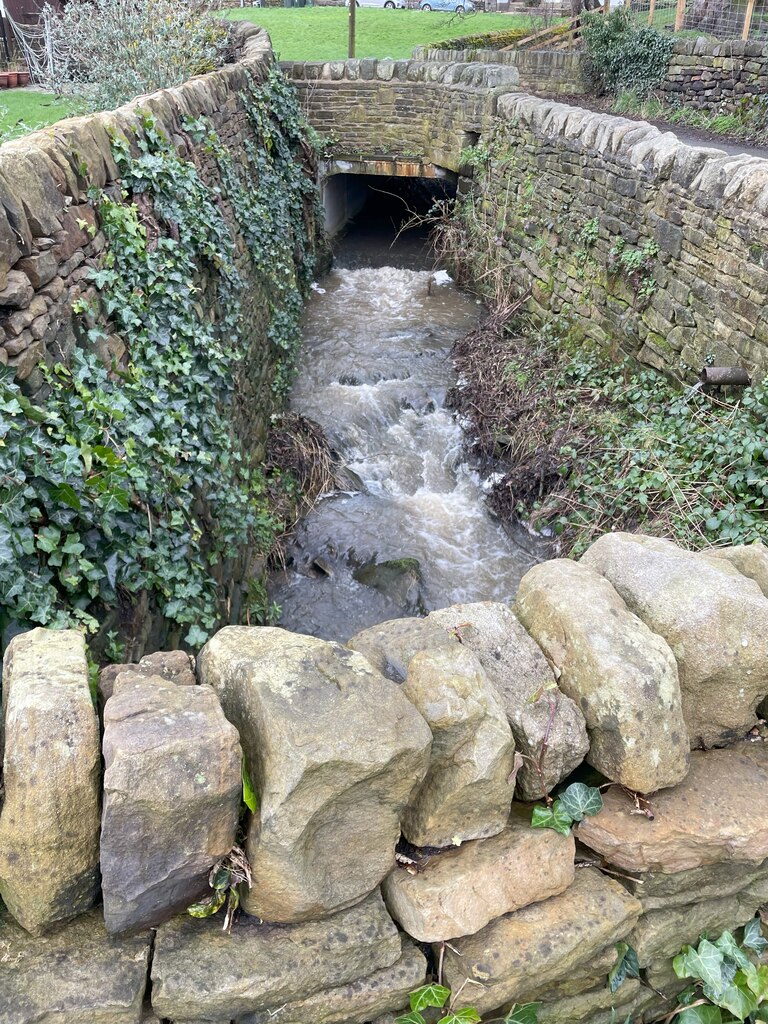 Brunthwaite Beck near Silsden, the stream of Brunthwaite Waterfall