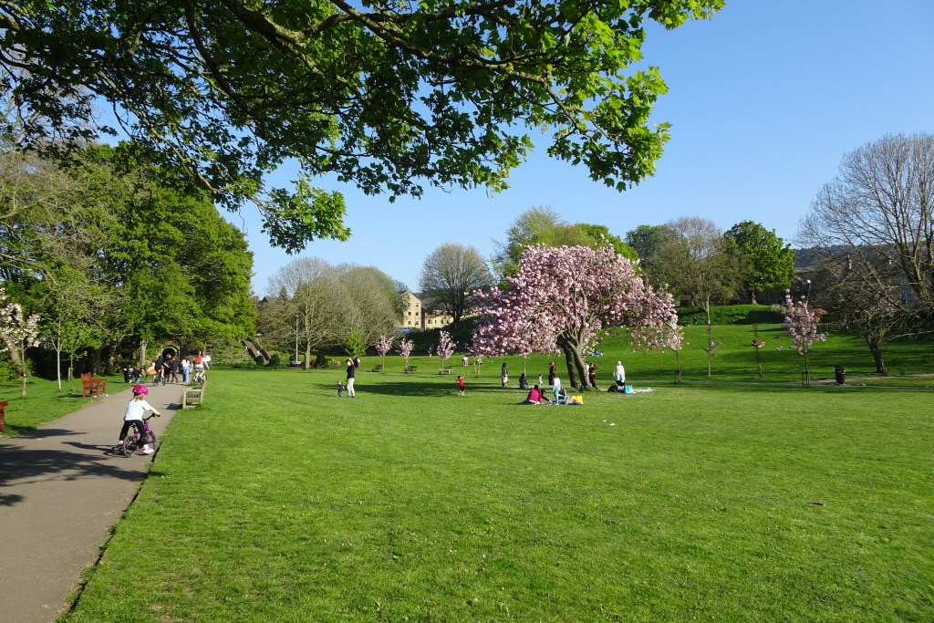 Spring blossom in Ilkley Riverside Gardens